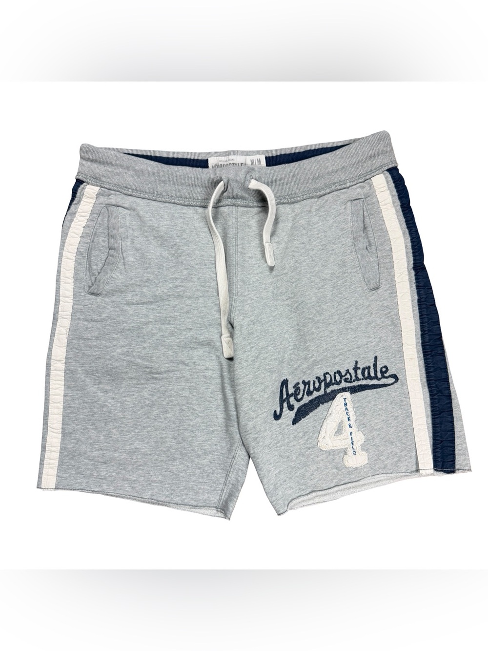 Mens Y2K Aeropostale New York Mall Core Grey Logo Sweat Shorts Size M